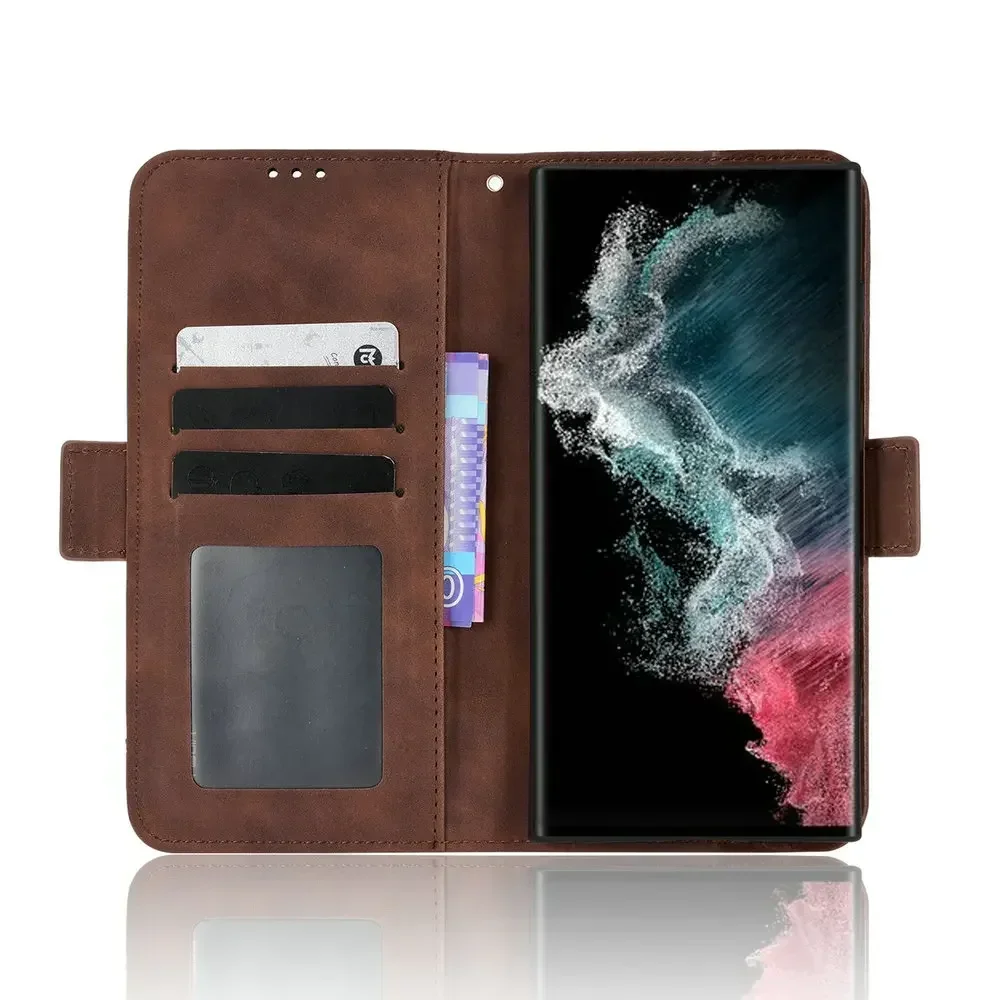 Luxury Case for Samsung Galaxy S26 Ultra S25 Edge S24 FE 5G Flip Cover Leather Card Wallet Etui Samsung S 26 25 Plus Book Funda