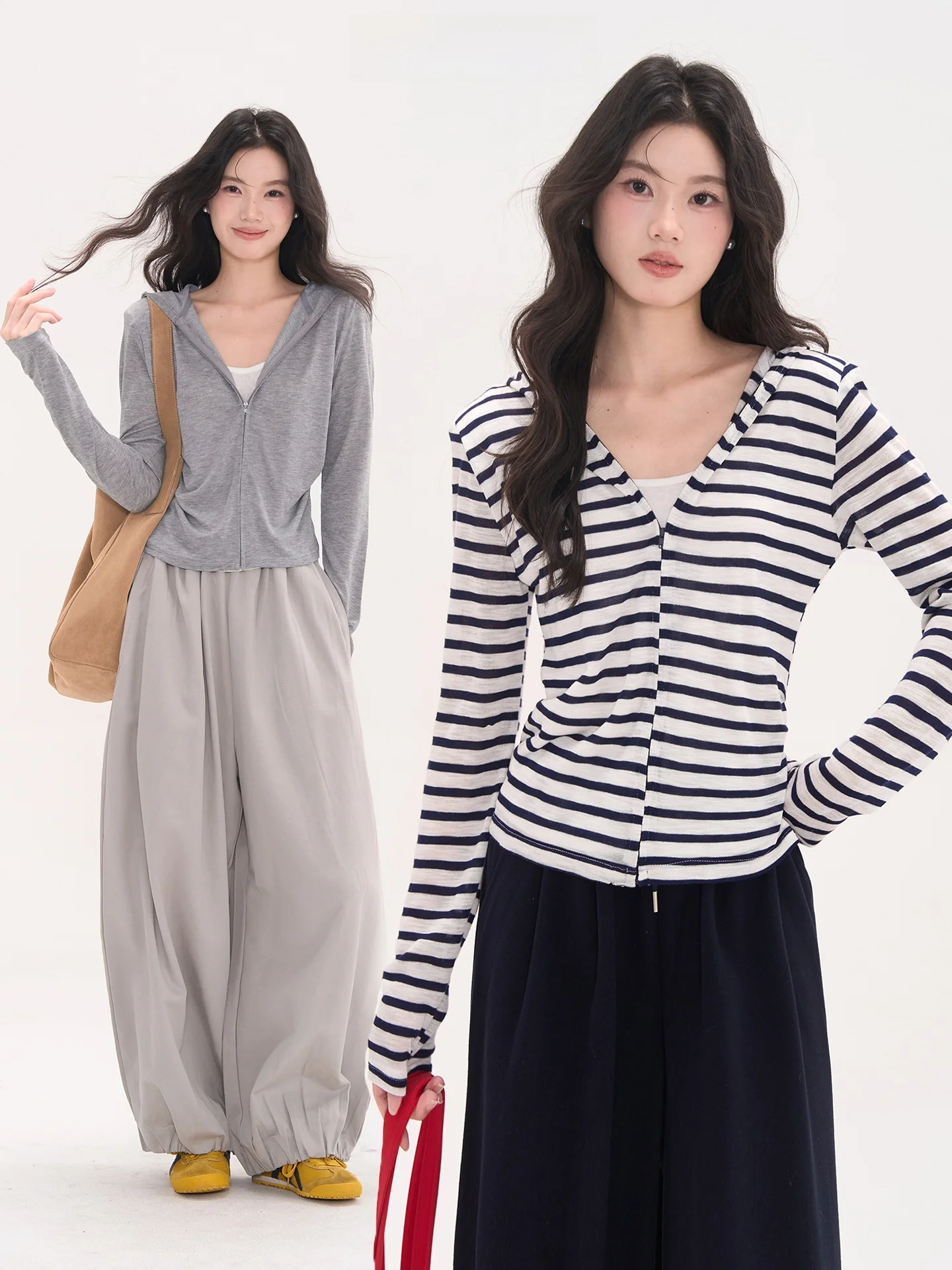 

Женская демисезонная повседневная удлиненная куртка-худи на молнии с V-образным вырезом Heme Lav Sweet Dr