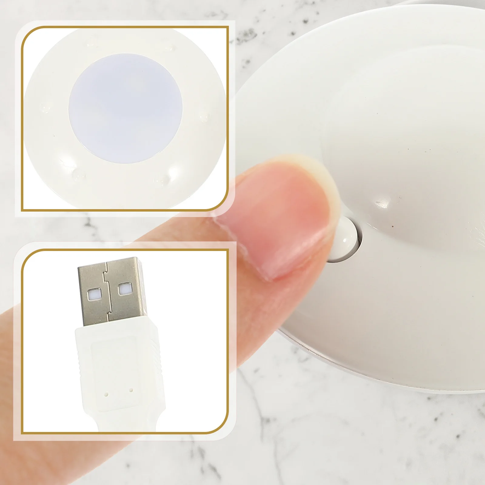 

USB Charging Table Lamp Flying Saucer Shape Plastic Reading Lamp Fine Workmanship Practical for Various Rooms LED Night Light