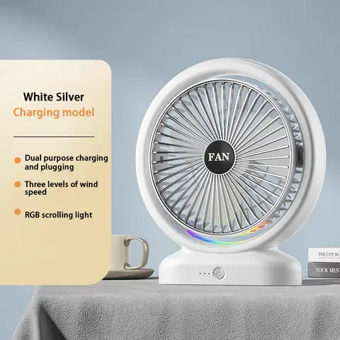 Xiaomi डेस्कटॉप लालटेन एयर सर्कुलेशन इलेक्ट्रिक फैन 2000mah वायरलेस पोर्टेबल एयर सर्कुलेटर फैन डेस्कटॉप एयर कूलिंग कूलर फैन 10 best sales कमरे का एयर कूलर - №9