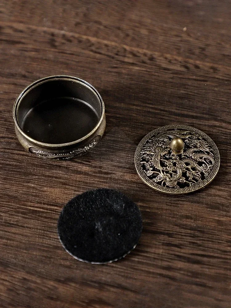 1PC Longfeng Fingertip Stove Three-Legged Small Incense Burner with Non-Stick Powder Tray Creative Aromatherapy Stove