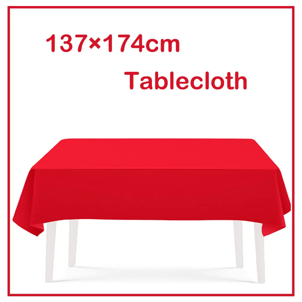 Einfarbige rechteckige Tischdecke, blau, rosa, weiß, rot, gelb, grün, schwarz, lila, Tischdecke, Geburtstagsfeier, Hochzeitsdekoration – Detail 3