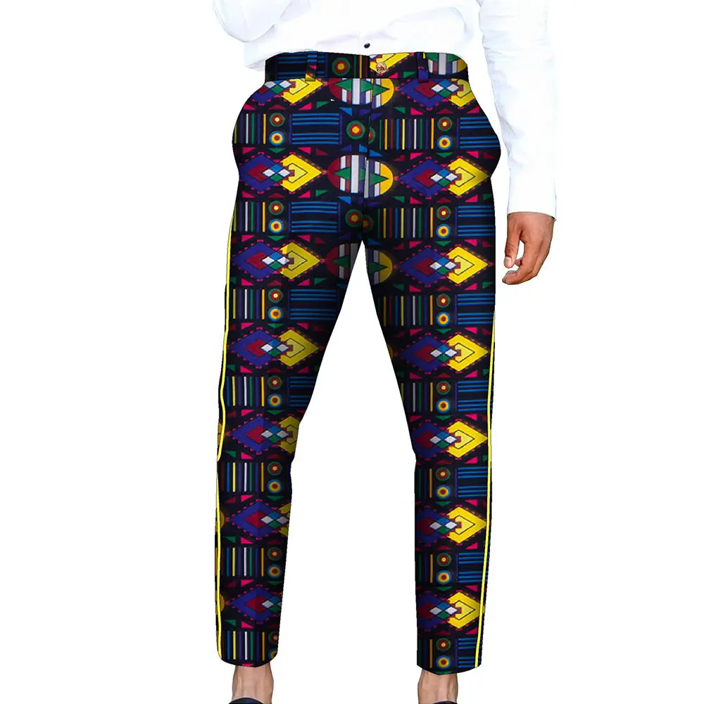 2025 African Print Men's Long Pants, Casual Pants, Export-fit Men's Straight-leg Pants Nine-pant Streetwear Men Men Pants S-5XL