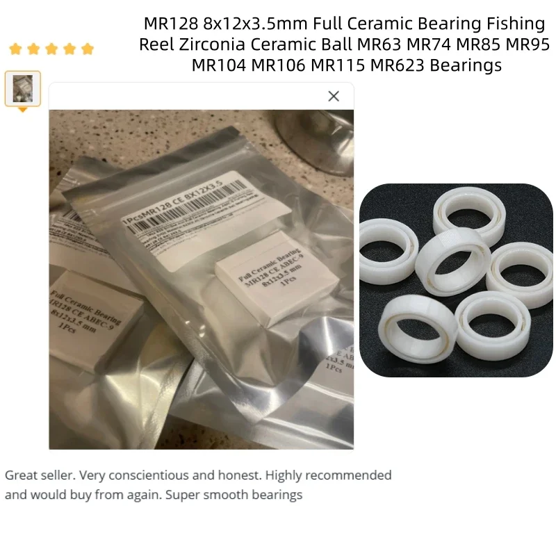 4 Stück/10 Stück MR74CE 4x7x2,5mm ZrO2 Vollkeramiklager 3x10x4 ABEC-9 für Angelrollen, Spinnrollen, Baitcasting-Rollen, Angelzubehör – Detail 21