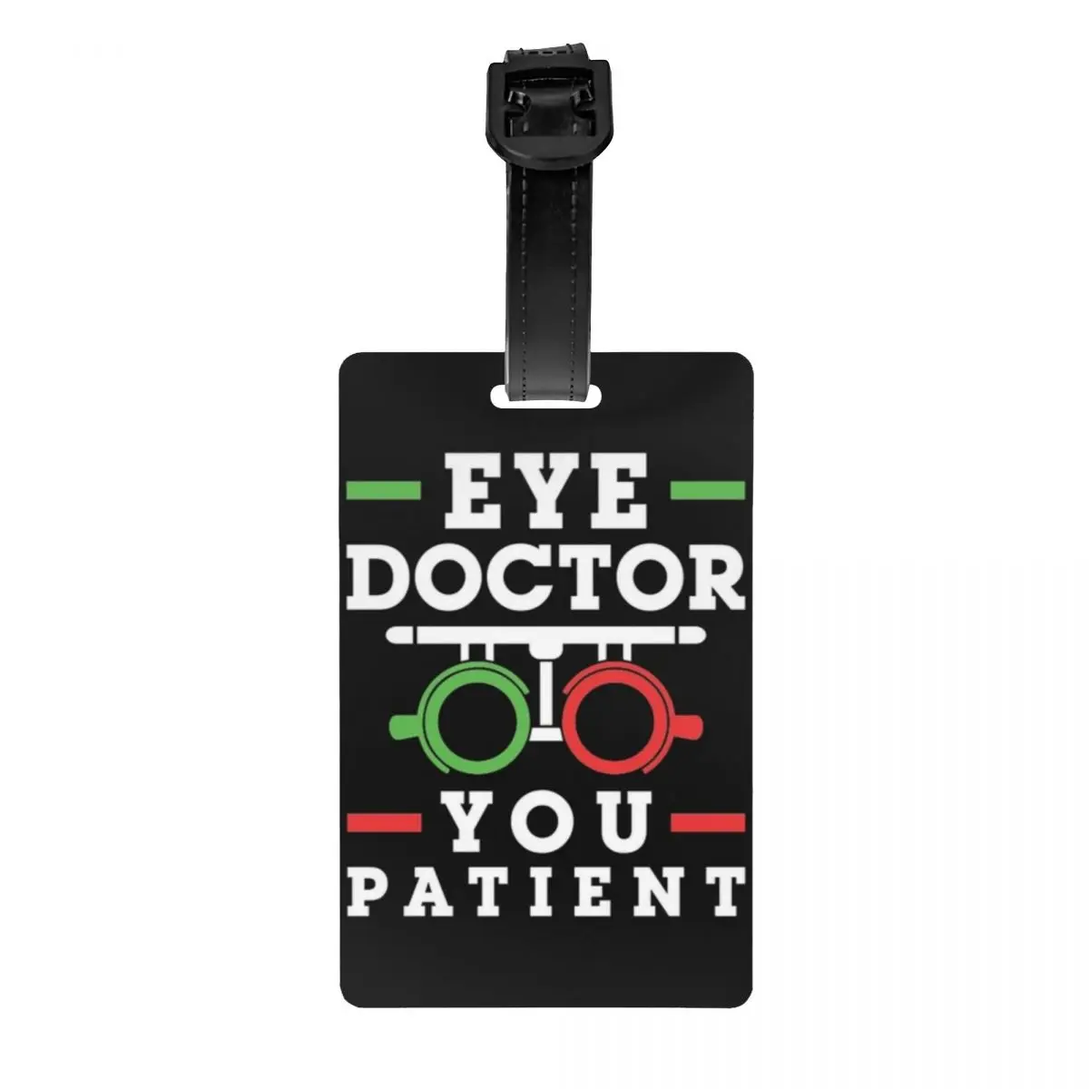 Custom Eye Doctor Luggage Tags Custom Snellen Chart Optometrist Optometry Baggage Tags Privacy Cover ID Label