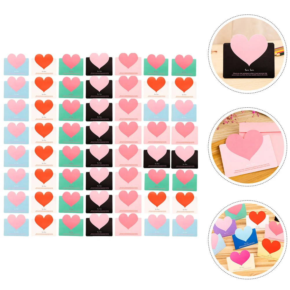 

100 шт. бумажные поздравительные открытки в форме сердца, пустые открытки с благословением на день рождения, День учителя, фестиваль Святого Валентина, бумажная открытка в форме сердца