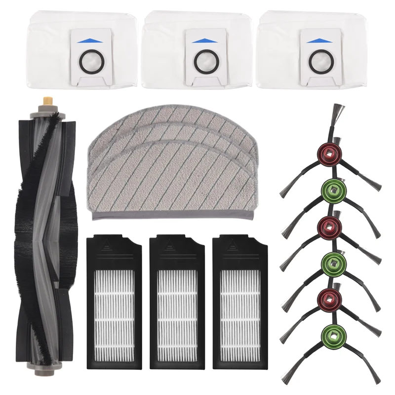 ABRG-1Set brosse latérale principale filtre Hepa vadrouille chiffon sac à poussière Kit de remplacement accessoires pour Ecovacs X1 Plus