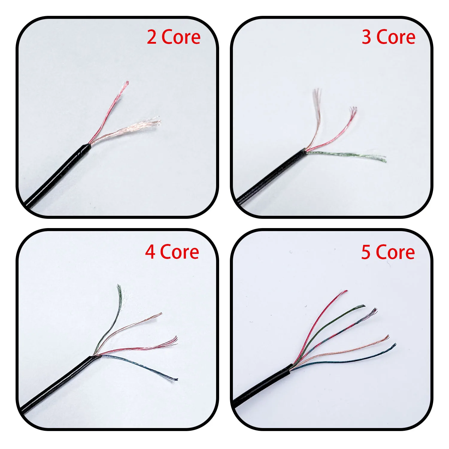 2/3/4/5/6/8/9 Core Enameled Wire 0.08mm PVC Soft Cable for Headphone Repair