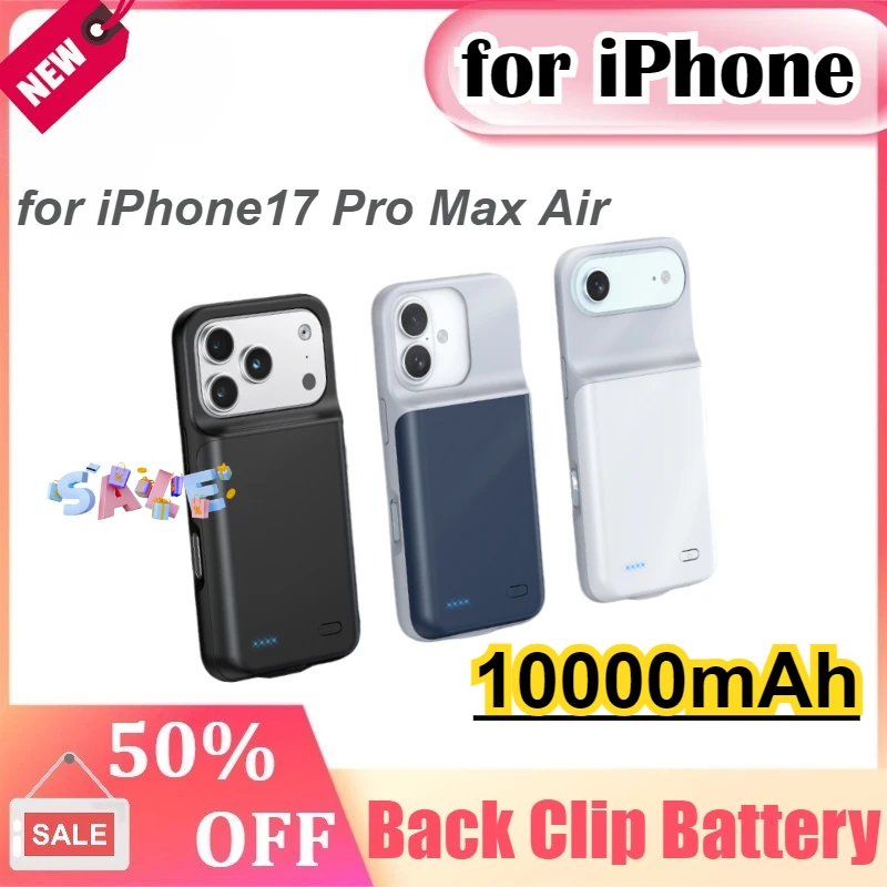 

For IPhone 17 / Pro / Pro Max / Air Phone Charger Battery Case 10000mAh External Battery Portable Powerbank Charging Cover
