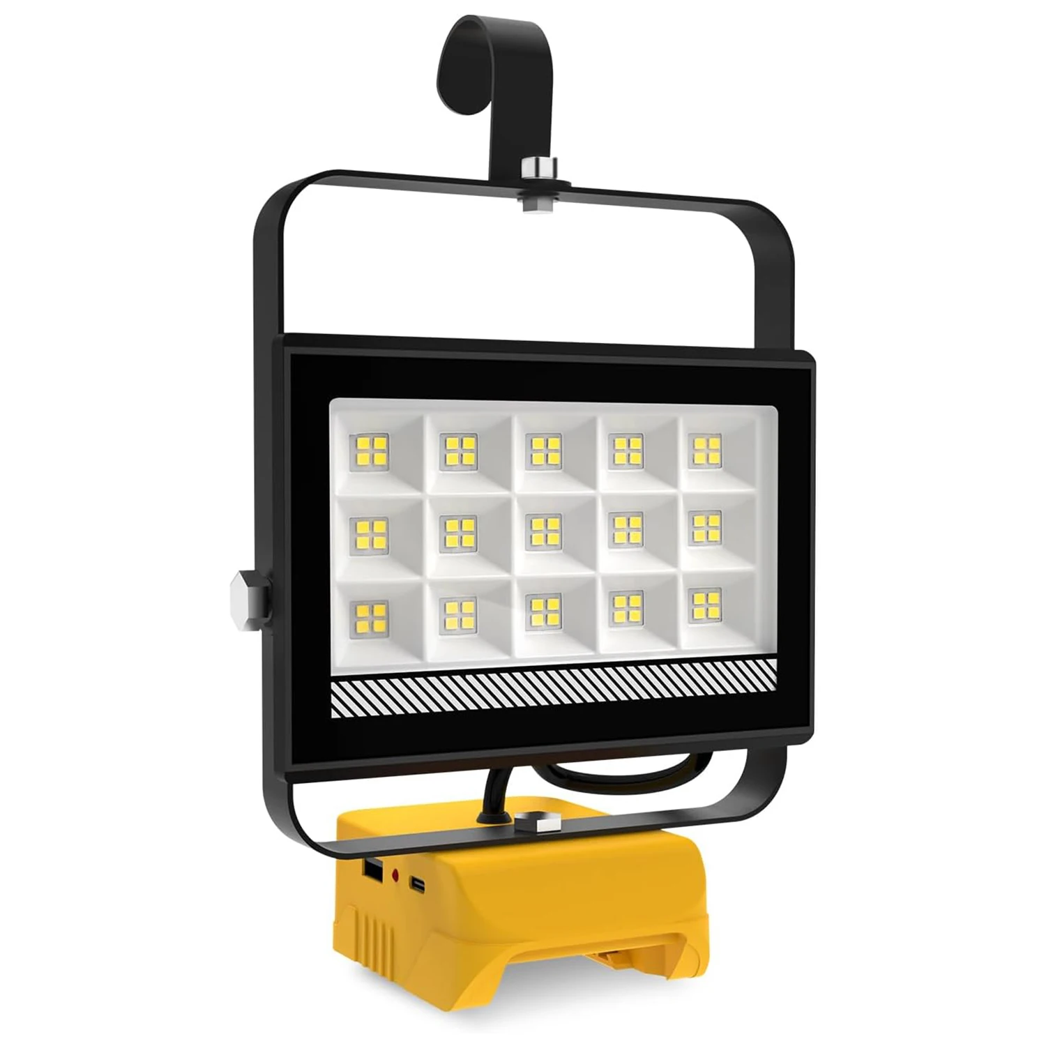 48W/60W/100W Portable LED Work Light Rechargeable LED Flood Light for Dewalt 18V-20V Li-ion Battery Cordless Work Light 6000k