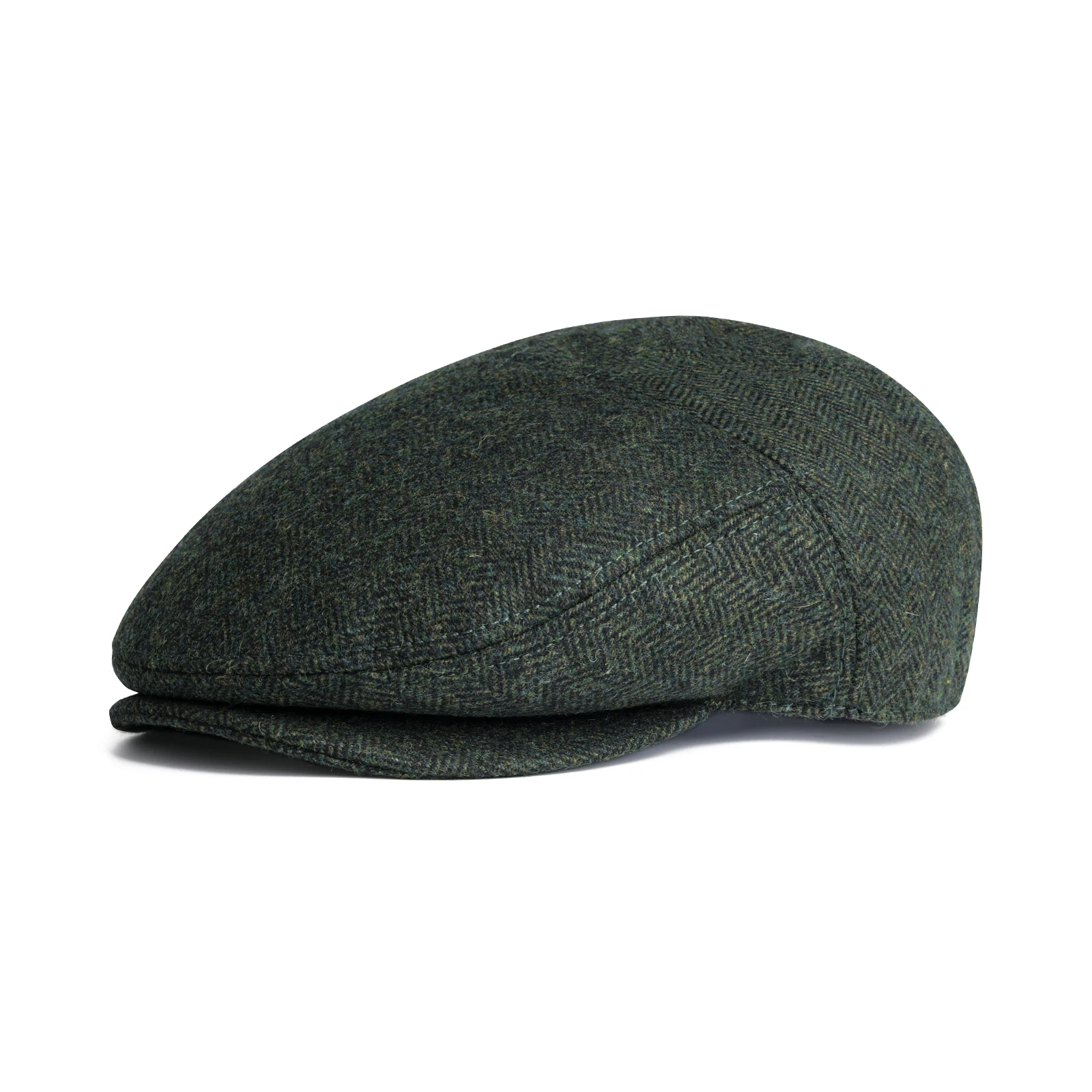 JANGOUL XL/XXL Wool Tweed Newsboy Flat Cap for Men Winter Fashion Ivy Cap Gatsby Golf Hat Satin Lined