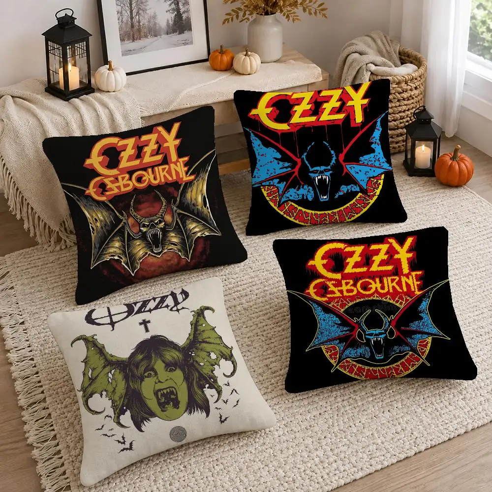 Rock Band Black Sabbath Cushion Cover Washable Short Plush Pillowcase, Wrinkle Resistant Cushion Cover for Bedroom Decor Gift