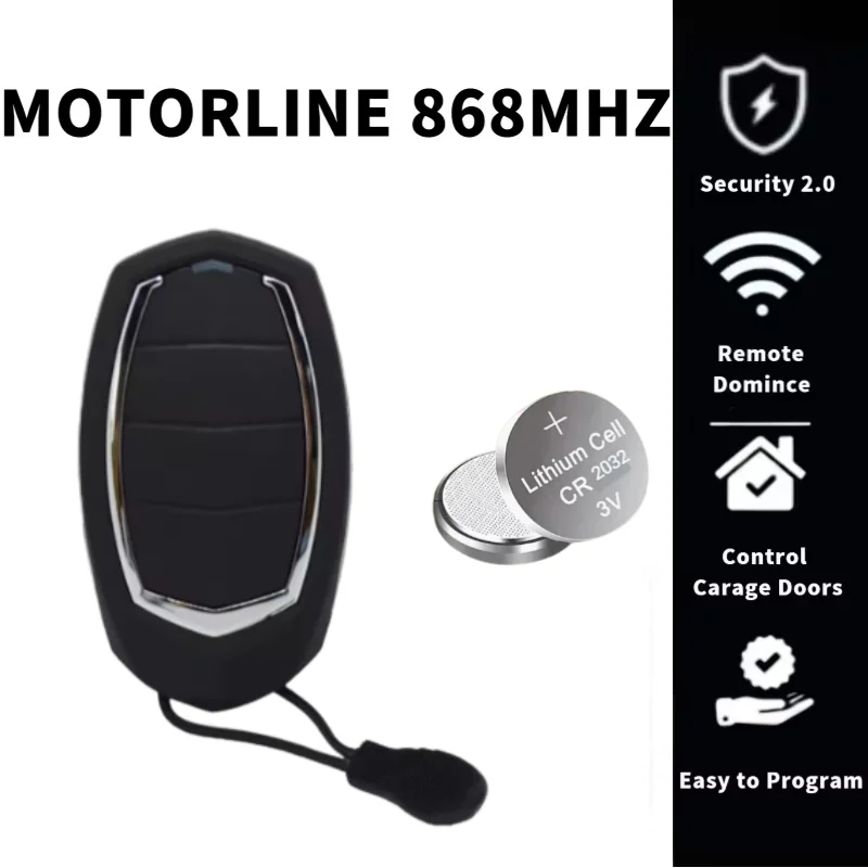 ترميز مفتاح التحكم عن بعد لبوابة الفاصلة 868 ميجاهرتز، مناسب لـ MOTORLINE MX1 MX2 MX3 MX4 MX6 #1