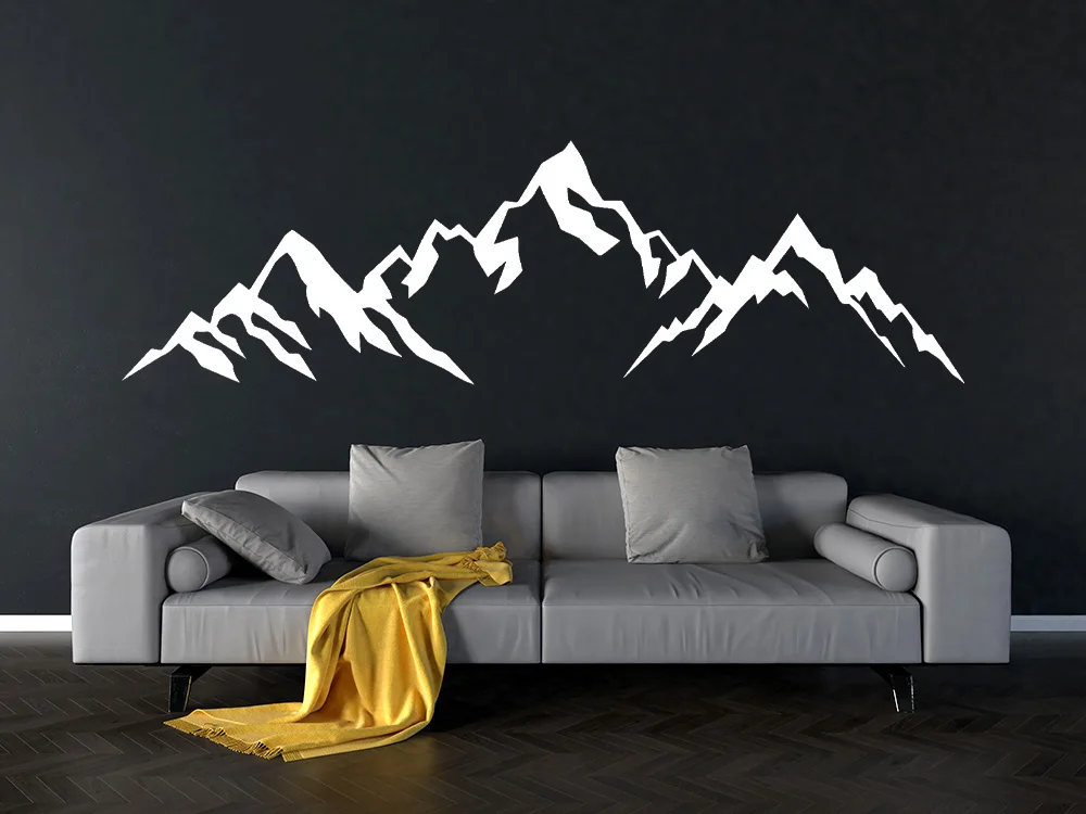 Nordic Style Mountain Vinyl Wall Sticker Nature Landscape Decals Home Decor Living Room Bedroom Removable Wallpaper Murals 3902