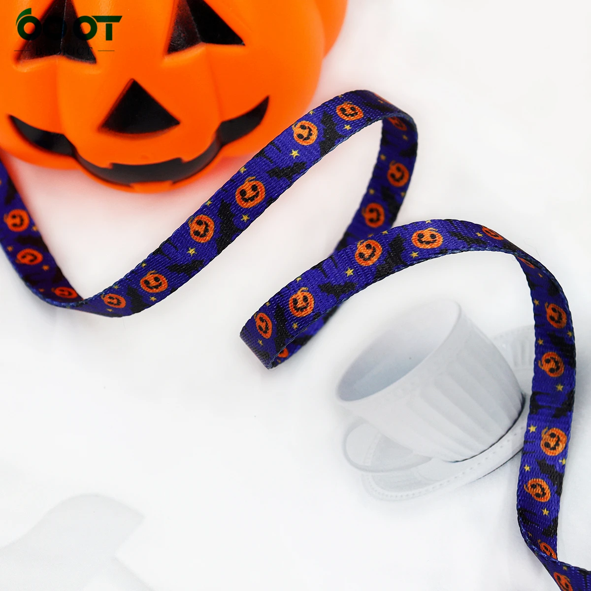 Double-Sided Halloween Series Thicken Ribbon 3/8Inch 23824-1,10Yards DIY Dog Collar Leash Mobile Phone Chain Kettle Webbing