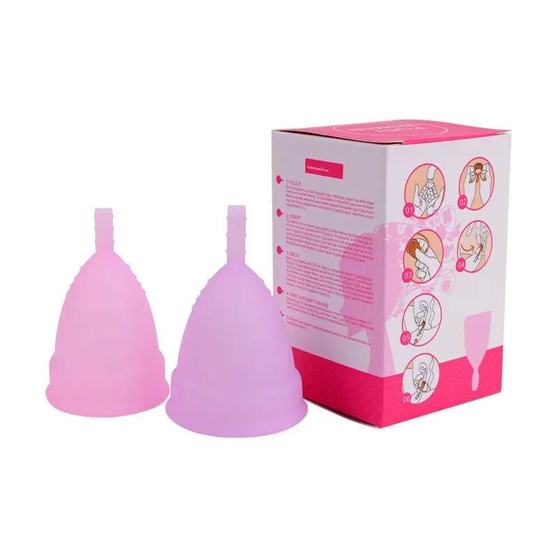 

1pc Foldable and Retractable Menstrual Cup with Lid, Portable Women's Sports and Side Leakage Prevention Silicone Monthly Cup