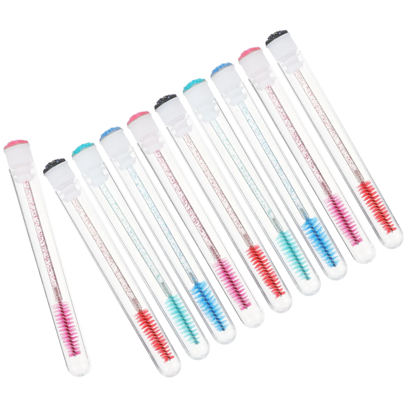 10 pezzi spazzole per ciglia tubi di mascara vuoti con applicatori portatili per crema colorante per sopracciglia linea sottile siero per la crescita del liquido piccolo