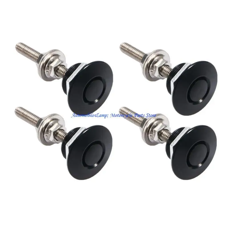 H7BD 4x Car Push Button-Bonnet Hood-Pin Lock-Clip Universal Quick Release Hood