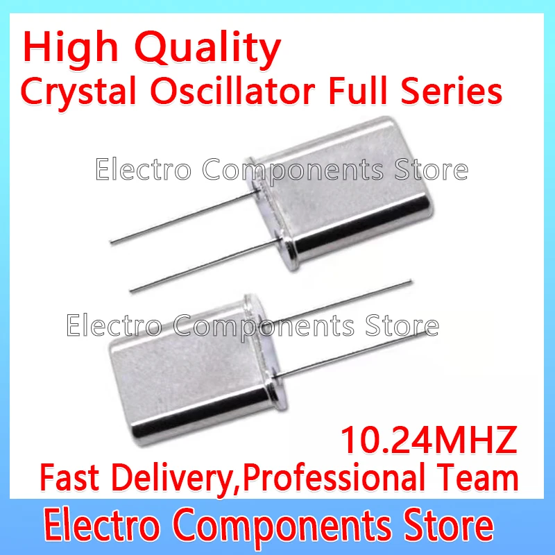 Kit de oscilador de cristal pasivo, Kit de resonador de cuarzo de 10,24 MHZ, HC-49U de agujeros pasantes, 2 pines, 10.240MHZ, 10,24 M, 5 unids/lote DIP-2P