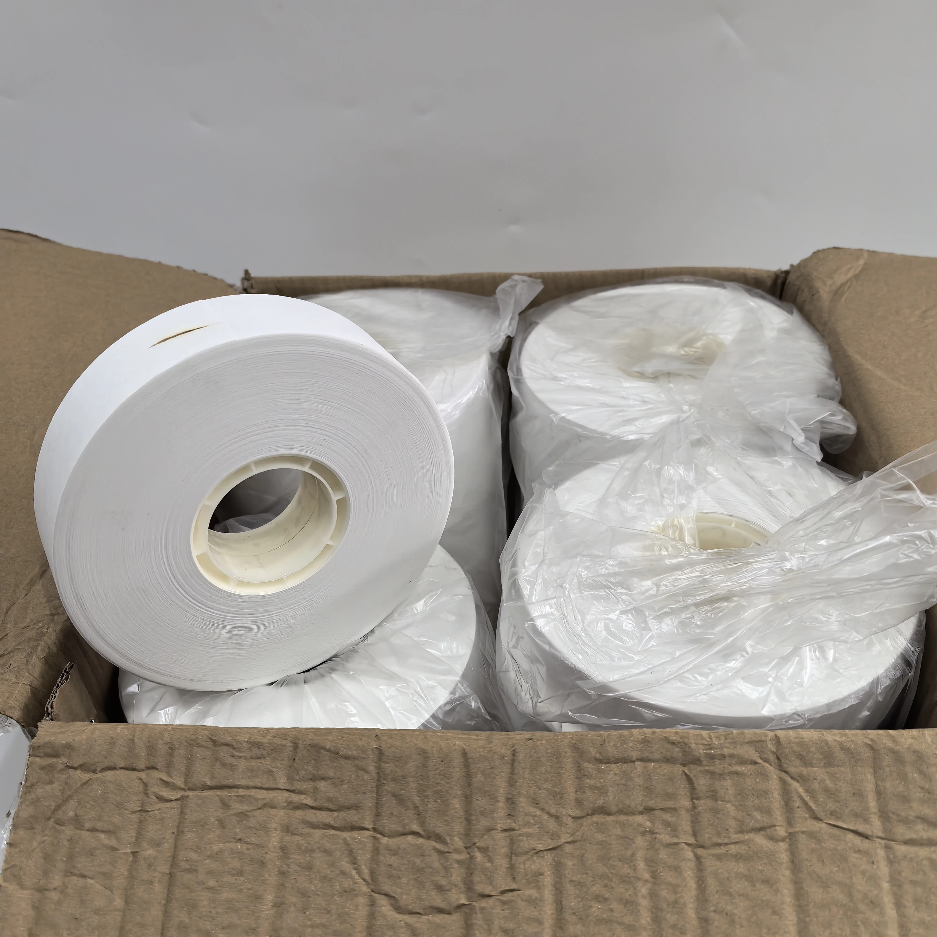 20 Rolls Banknote Strapping Paper Banding Tape 40mm Width 50mm Core Kraft Paper Roll for Money and Bill Binding