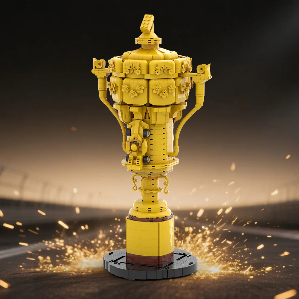 Gobricks MOC Silverstone Cup Building Blocks Modello Racing Trofeo Mattoni Giocattolo assemblato fai da te per regalo per bambini