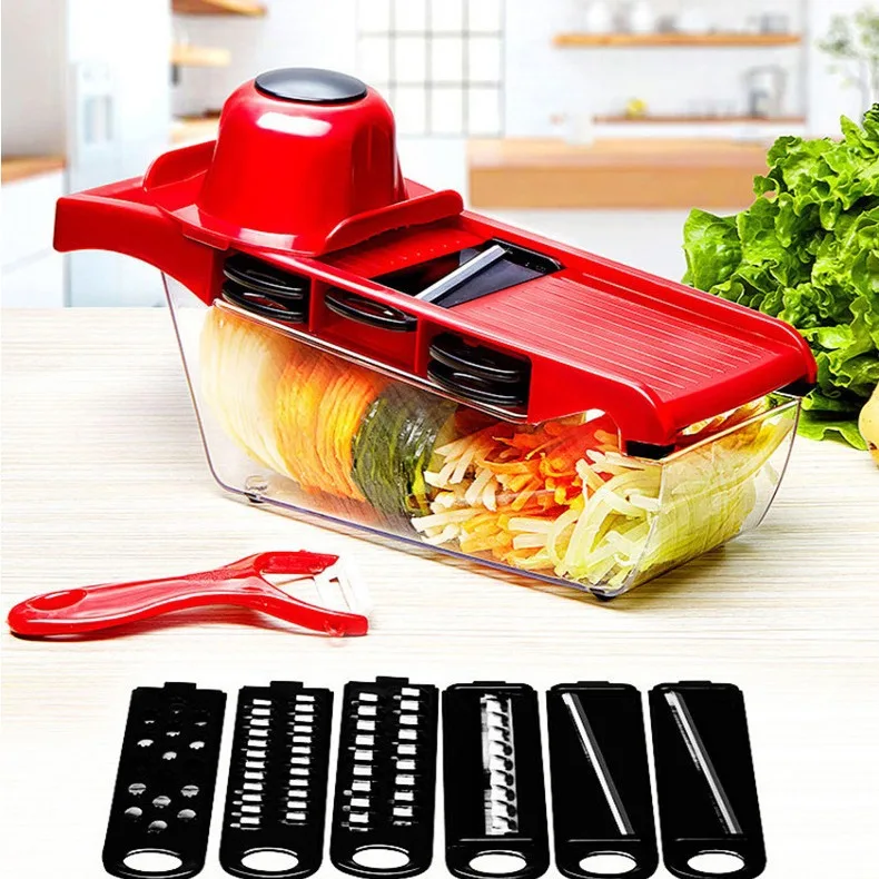 

감자 Multifunctional vegetable cutter, potato manual shredder, slicer, household kitchen carrot shredder, shredder Convenient