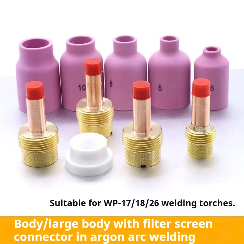 

WP-18 WP-26 TIG Welding Torch Accessories Ceramic Nozzle With Filter Mesh Connector Strainer Gas Diffuser Ceramic Cup
