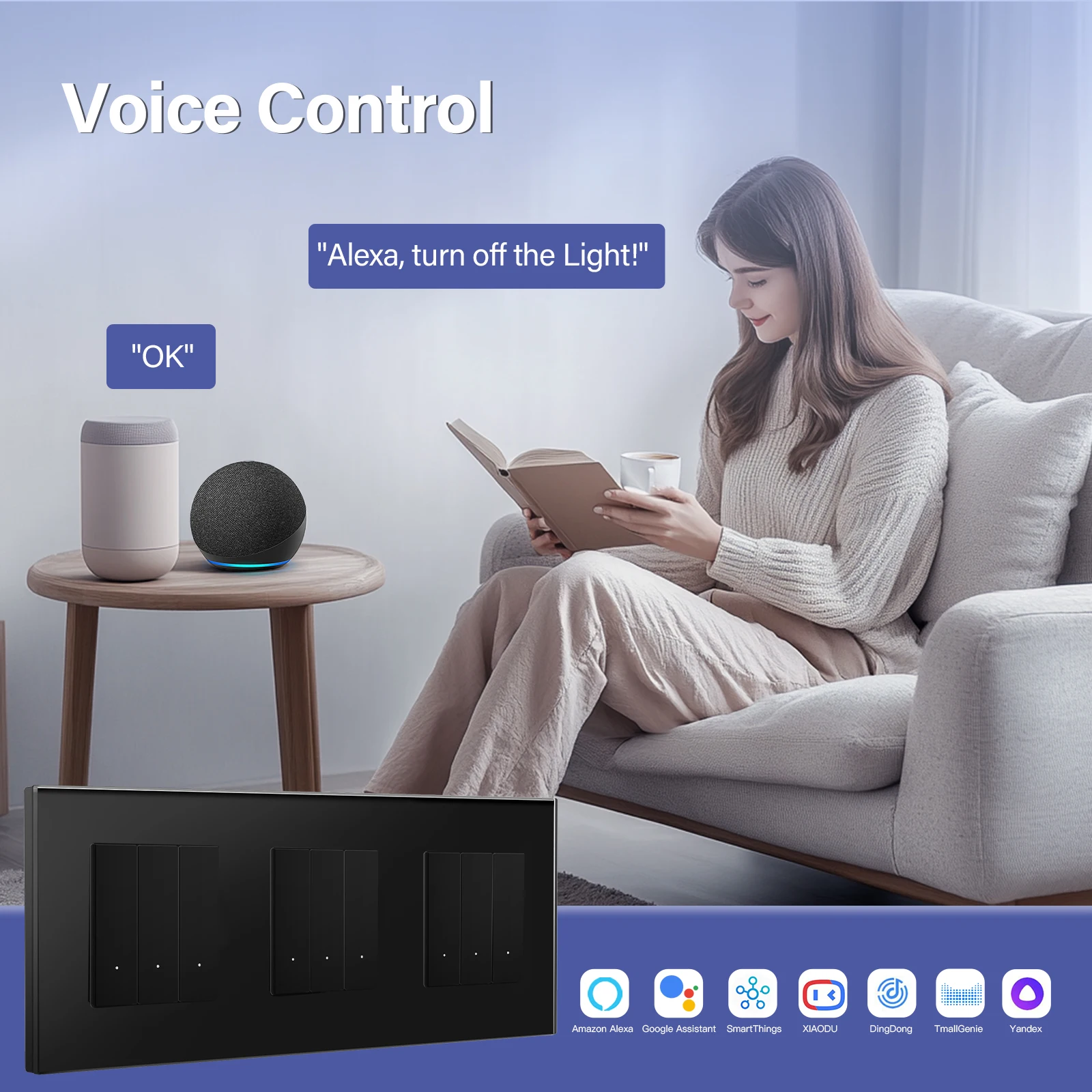 BSEED 1/2/3/4Gang potrójny Zigbee inteligentny przełącznik przyciskowy szklany Panel Tuya inteligentne życie Google Alexa Control z przewodem neutralnym