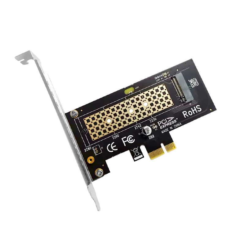 NVME para Placa de Expansão PCIE, PCIE 4.0, X1, Chave Riser M.2 M para PCI Express, 1X GEN4, 16Gbps, Suporte a Adaptador, 2230, 2242, 2260, 2280, M2, SSD NVME