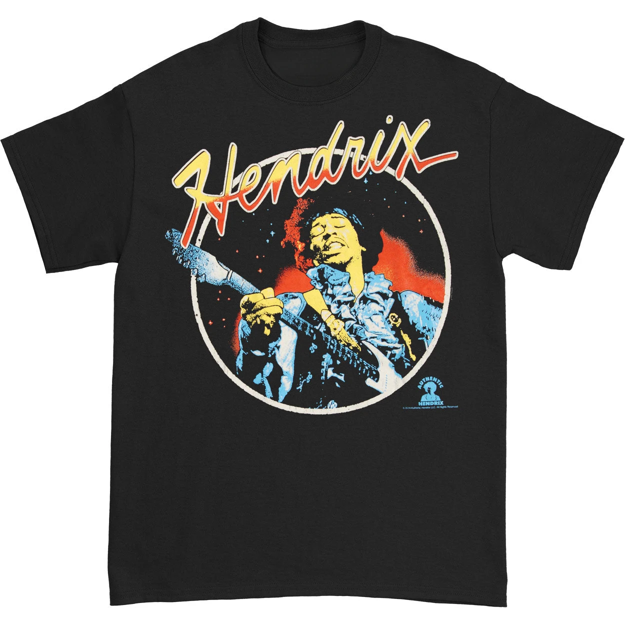 Camiseta Jimi Hendrix Script Circle Band, camiseta gráfica de algodón para hombres y mujeres, ropa de calle de verano