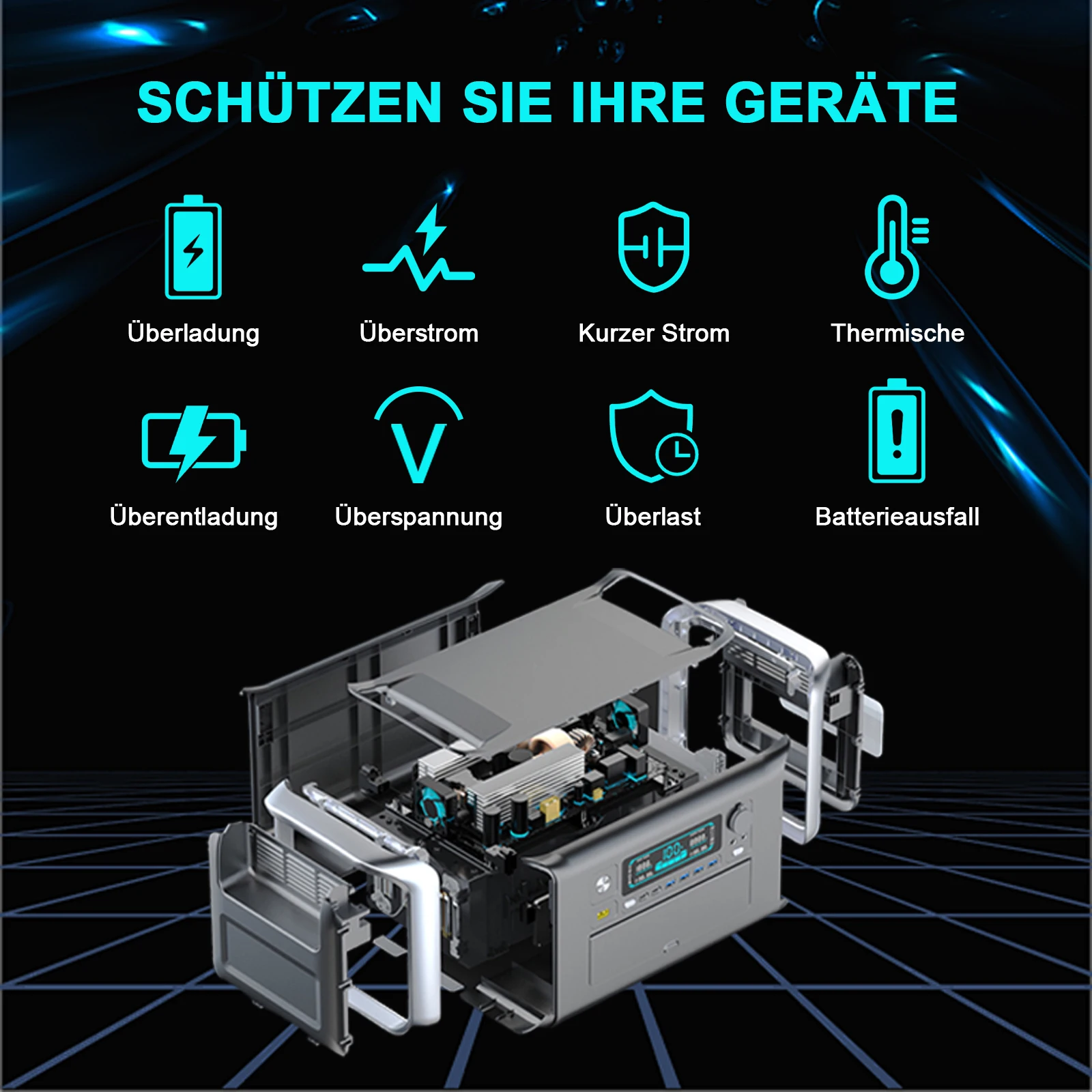 CTOLITY AP1000 1024WH 1800W مولد الطاقة الشمسية المحمولة محطة طاقة التخييم UPS وظيفة إمدادات الطوارئ السفينة إلى UA من بولندا #3