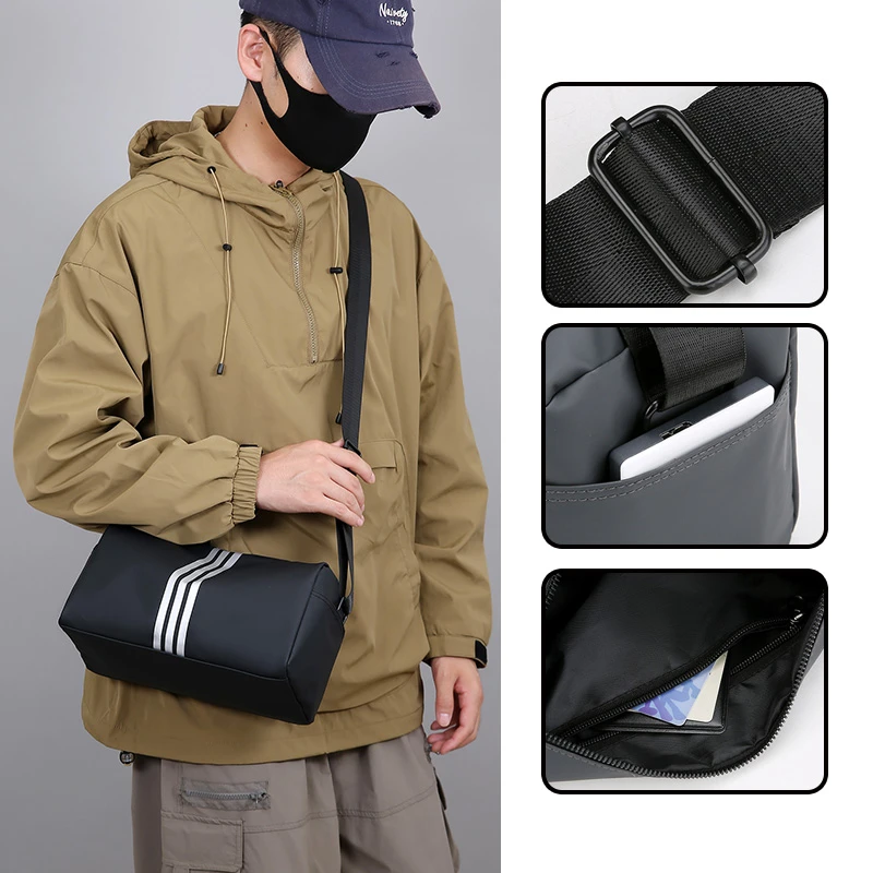 

Нагрудная сумка, мужская сумка через плечо на одно плечо, большая вместимость, модная маленькая сумка на плечо для спорта и отдыха на открытом воздухе, большая вместимость