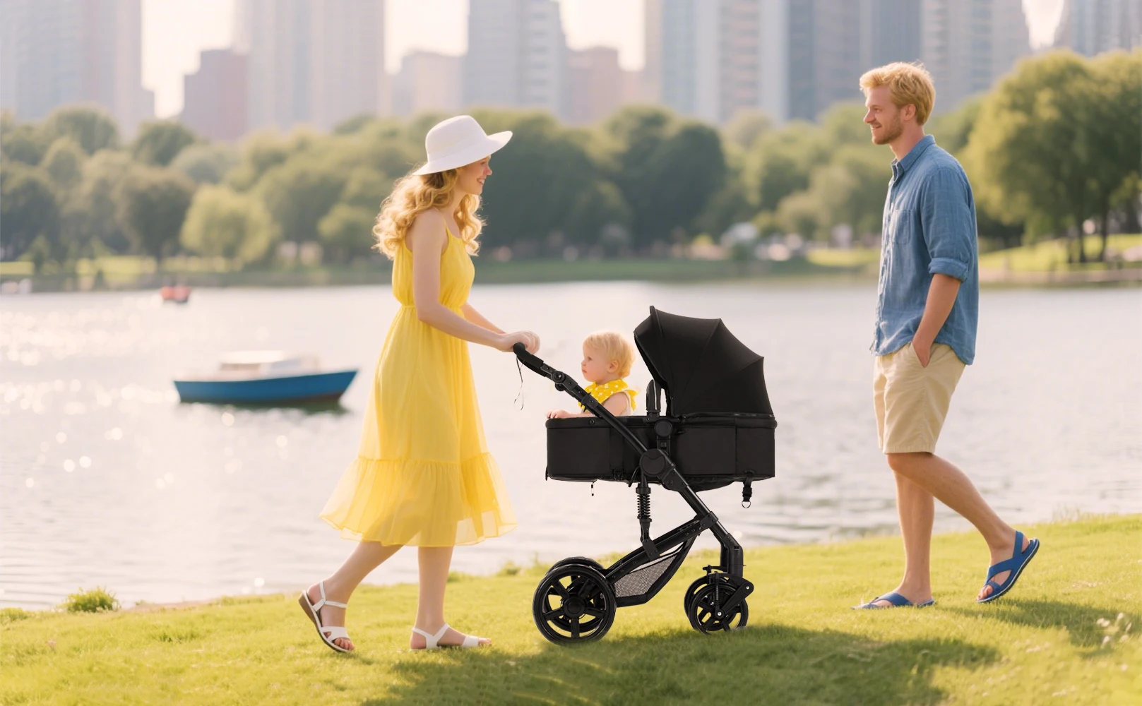 

Stroller baby newborn items Stroller 3 in 1 Child Safety Seat With ISOfix baby cars baby carriage Light stroller pram