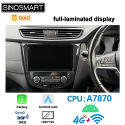 SINOSMART 8-Core A7870 Android GPS for Nissan Qashqai J11 X-Trail T32 Rogue 2014–2021 with OEM NAV Support BOSE 360 Camera