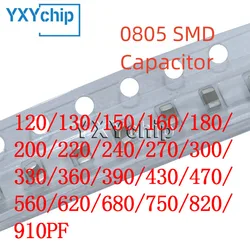 100pcs 0805 Smd Capacitor 120/130/150/160/180/200/220/240/270/300/330/360/390/430/470/560/620/680/750/820/910pf X7r 10%