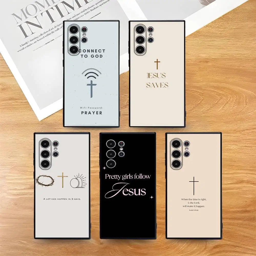 

Bible Verse Jesus Christ Christian Phone Case Skin-Friendly Soft TPU Case Compatible With Samsung S21/S22/S23/S24/S25 FE/Plus/Ul