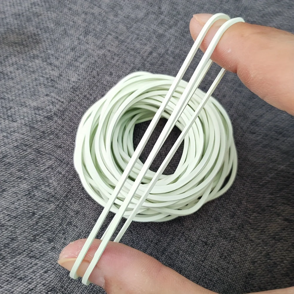 100 Stück Gummibänder für Büro, weiße Farbverpackung, elastische Latexbänder, Aktenordner, Heimbüro, Schule, Organisation