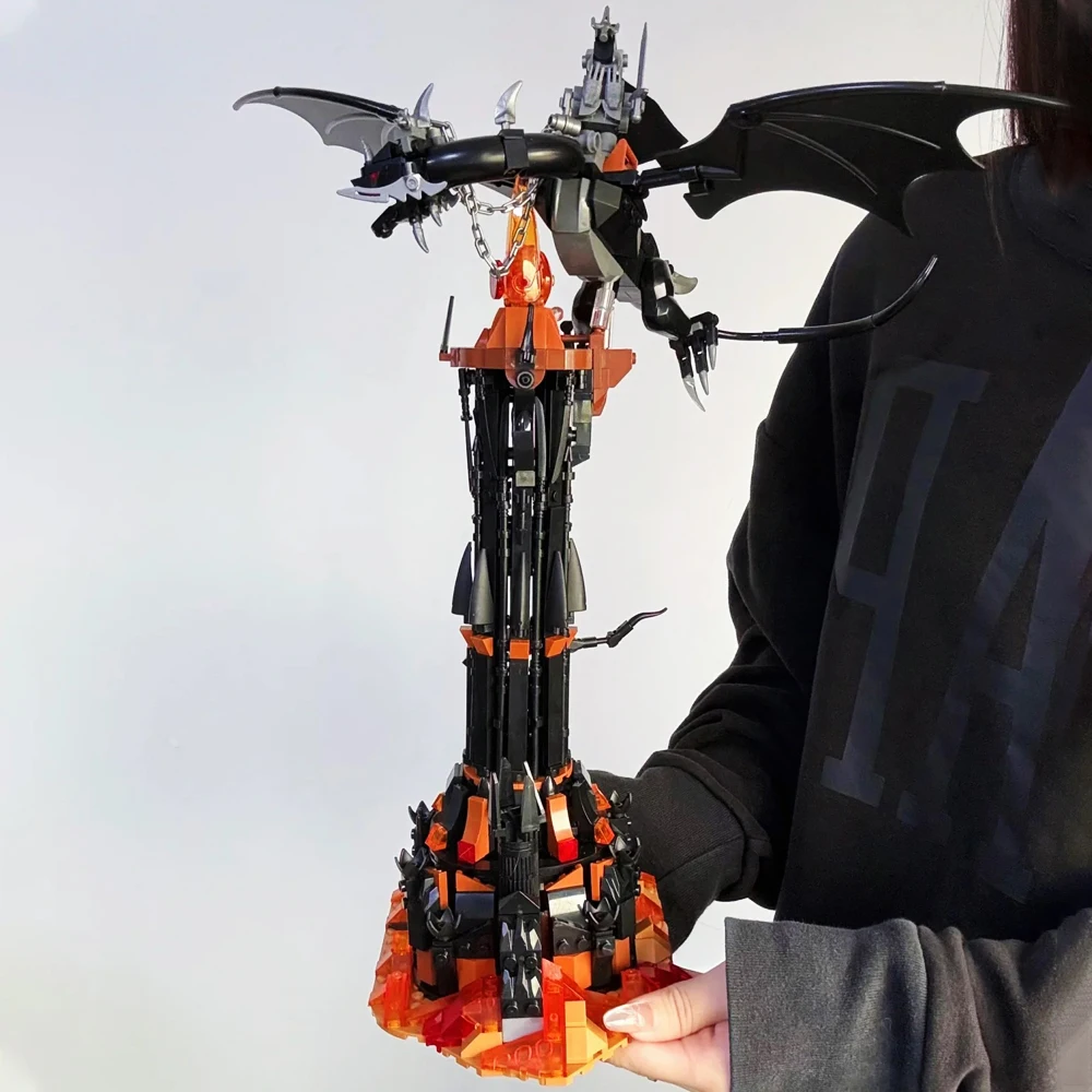 

Ideas Series Black Tower Building Blocks Creative Expert DIABLO Tower Bricks Model Toy For Kid Birthday Gift MOC With LED