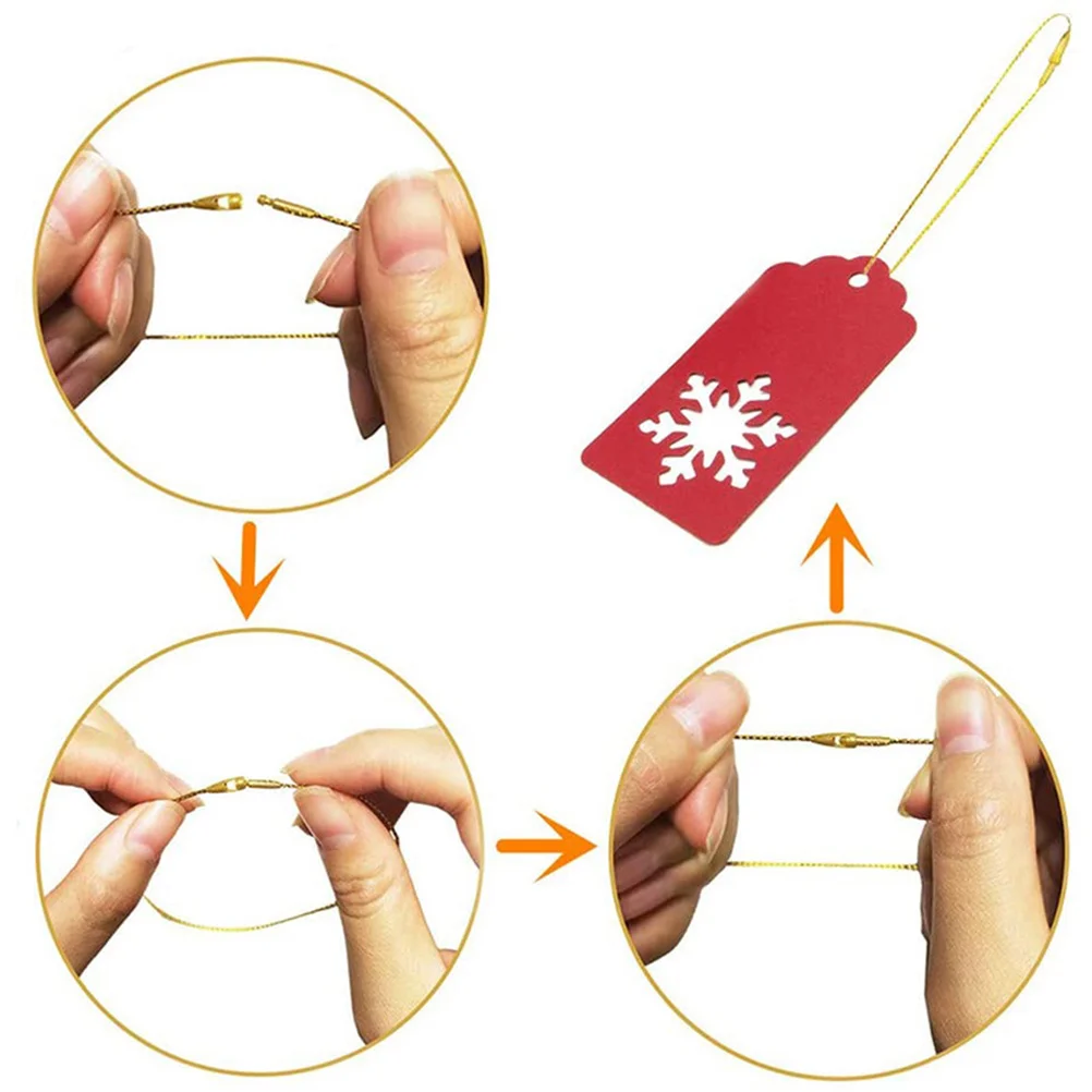 

200 Pcs Hanging Tag Ropes Christmas Ornament Hanger Ties Coat Tree Decoration Polyester Pendant Strings Lightweight Small Size