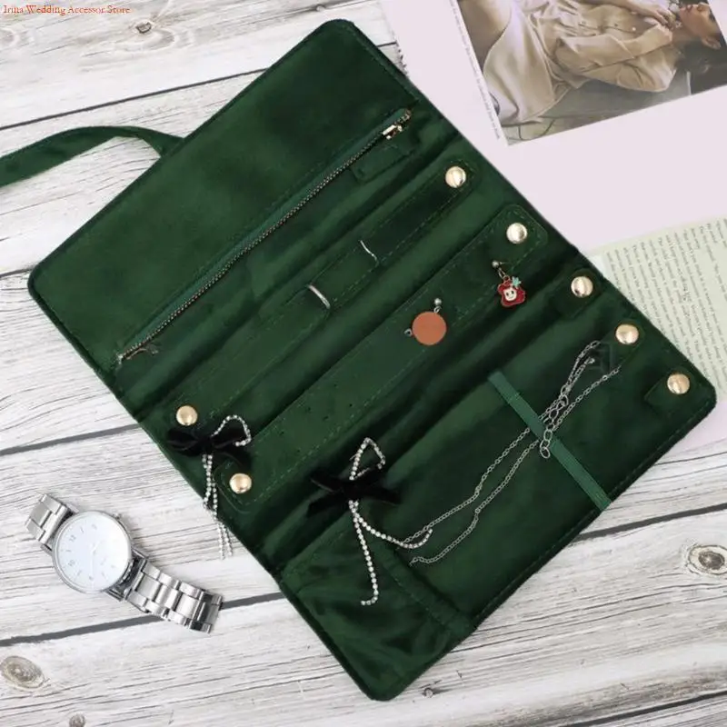 

G92D Velvety Jewelry Travel Lightweight Storage Solution For Necklace Earring Storage