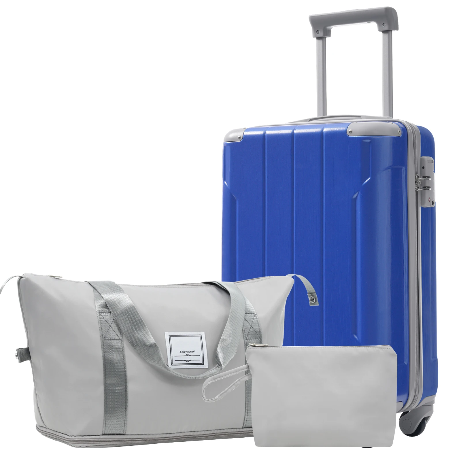 

20 Inch Carry On Luggage Set 3 Piece With Spinner Wheels, Lightweight Hardshell ABS Suitcase For Weedend Getaways, Business Travel