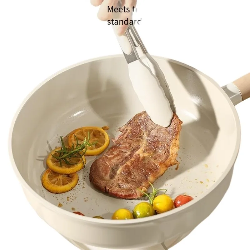 Geling Chinese Cheap White Titanium Ceramic Kitchen Pans and Pots Wholesale 8 Pcs Non Stick Camping Cooking Tool Cookware Sets