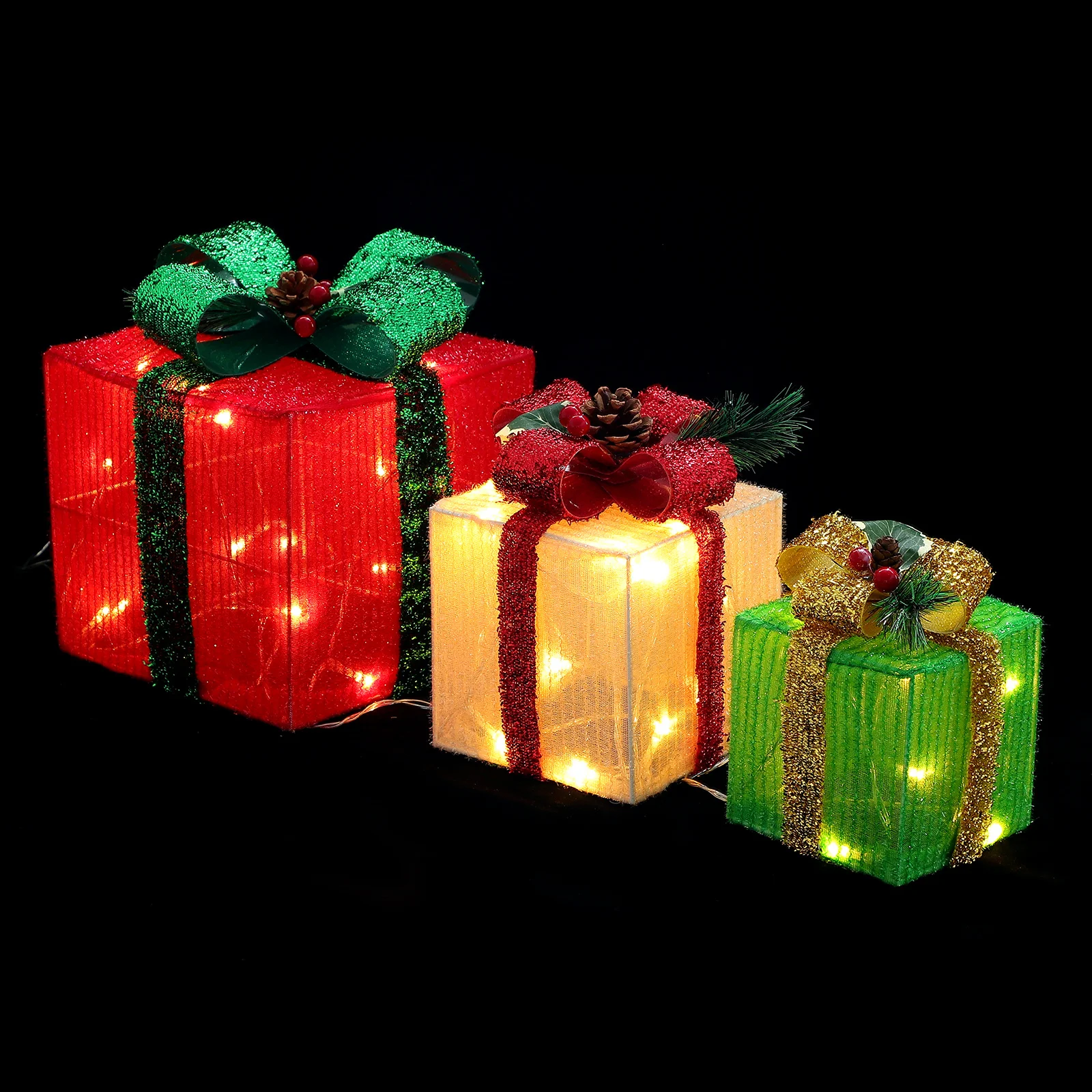 أضواء سلسلة الزخرفية 3 هدية شكل صندوق الإبداعية عيد الميلاد مصباح سلسلة لمناسبات متعددة LED مصباح الغلاف الجوي