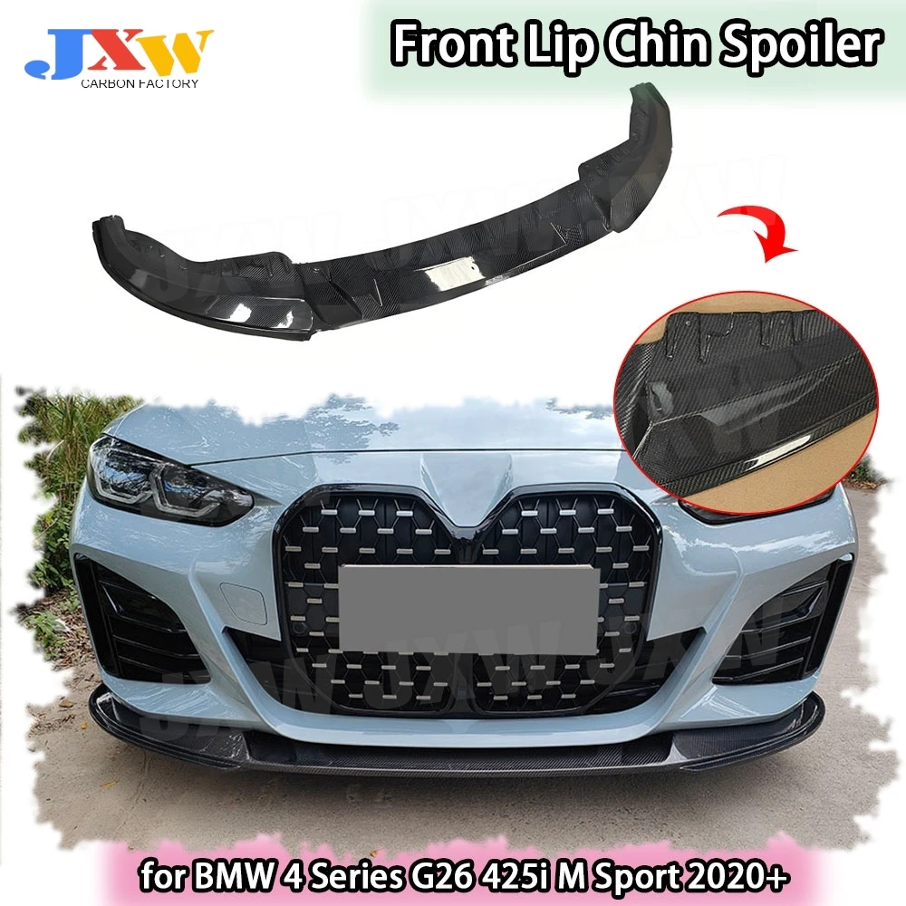 

Carbon Fiber for BMW 4 Series G26 425i M Sport 2020+ Car Front Bumper Lip Spoiler Front Lip Chin Spoiler FRP BodyKit Accessories