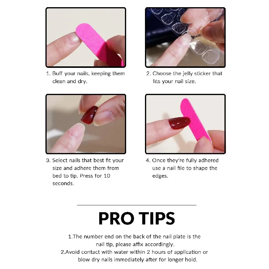 24PCS One Box Europe and the American Style Extended Wearing French Water Pipe Nail Drill Butterfly Pearl Nail Patch Nail DIY image 6