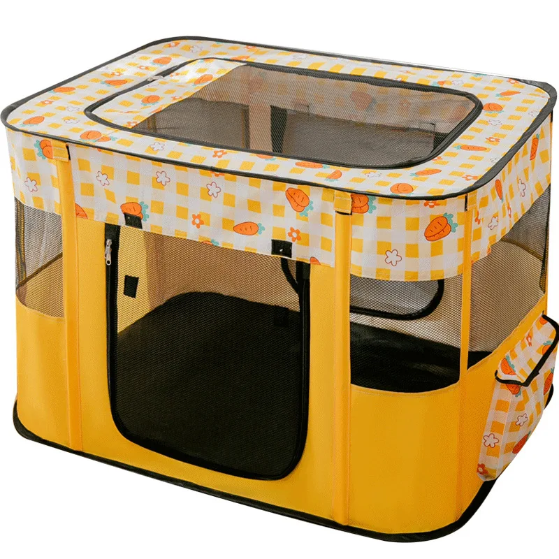 

Portable Pet Cage Folding Dog House Cage Cat Tent Playpen Puppy Kennel Easy Operation Octagonal Fence Large Dogs Pet Tent House