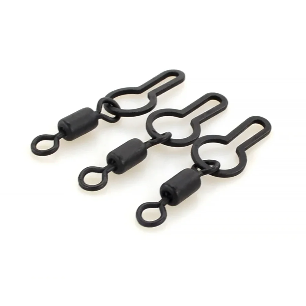 Hirisi 10pcs Carp Fishing Pva Mesh Swivel Clips Pva Bag Fishing Swivel Snap for Carp Terminal Tackle End Tackle AG145