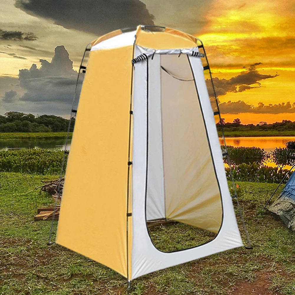 Portable Camping Shower Tent Waterproof Anti-UV Shower Bathing Tent Changing Fitting Room Beach Privacy Toilet Shelter Tent