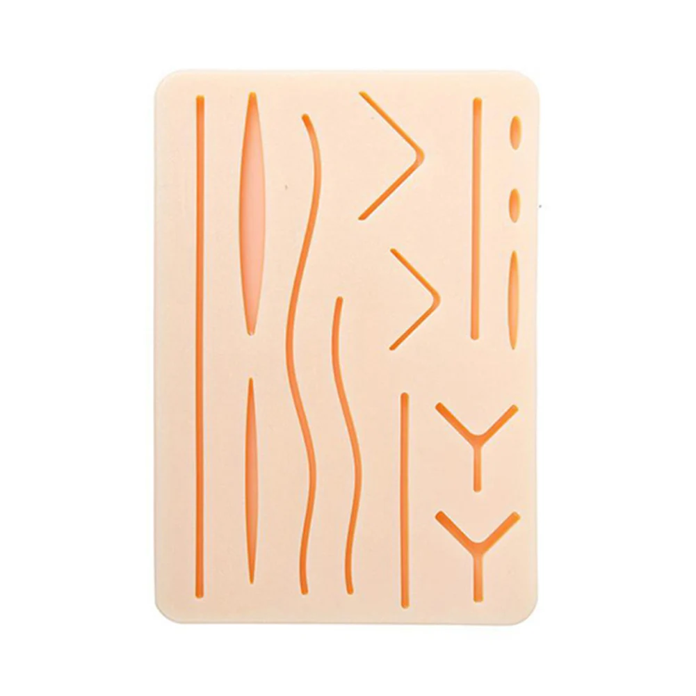 Silicone Human Traumatic Skin Model Reusable Skin Wounds Suture Teaching Module for Medical Student Exams And Learning Practices