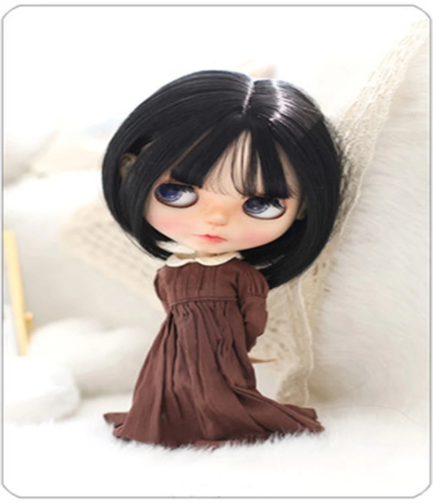 Blythes dolls wigs are suitable for 1/6size stylish versatile new Bob hair high temperature silk wigs women short hair black etc